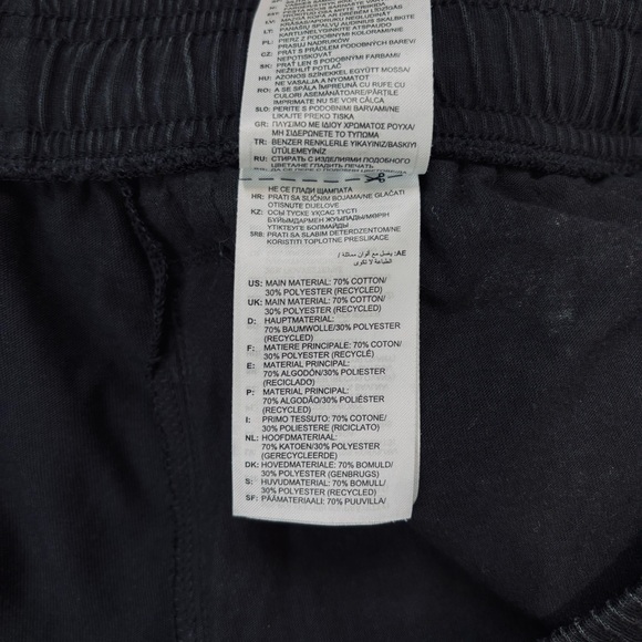 Adidas Performance Men's XL White Logo Black Pull on Slouchy Sweatpants Joggers - Picture 10 of 16